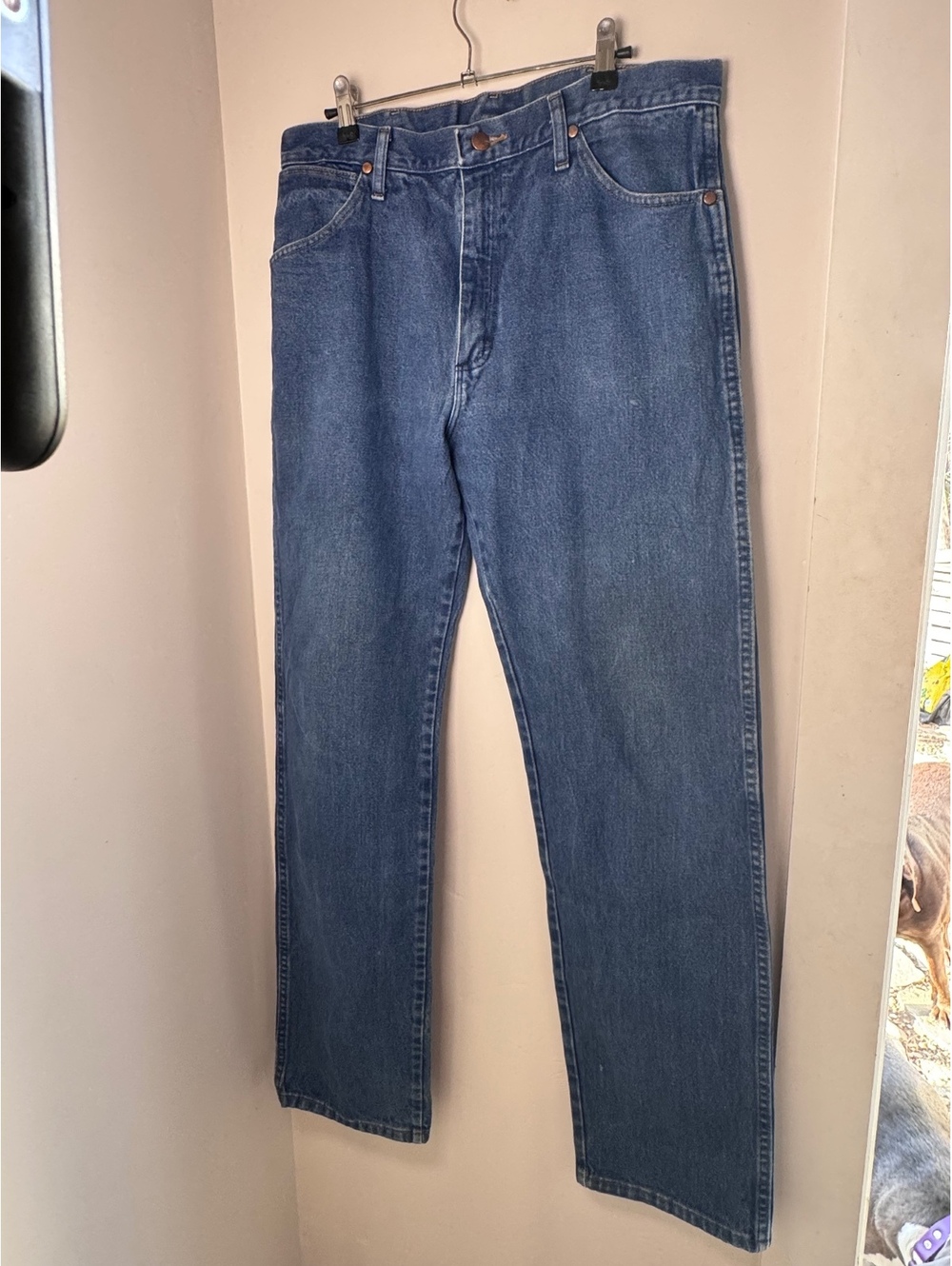 Wrangler 13MWZPW Cowboy Cut Original Fit Jeans Men’s 34x34 Blue 100% Cotton
